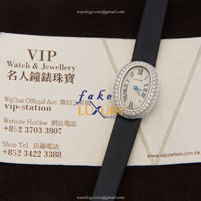 Cartier WB509531 BAIGNOIRE Quartz 18kt White Gold & Diamond Replica Watch | WB509531 | Automatic - Image 5