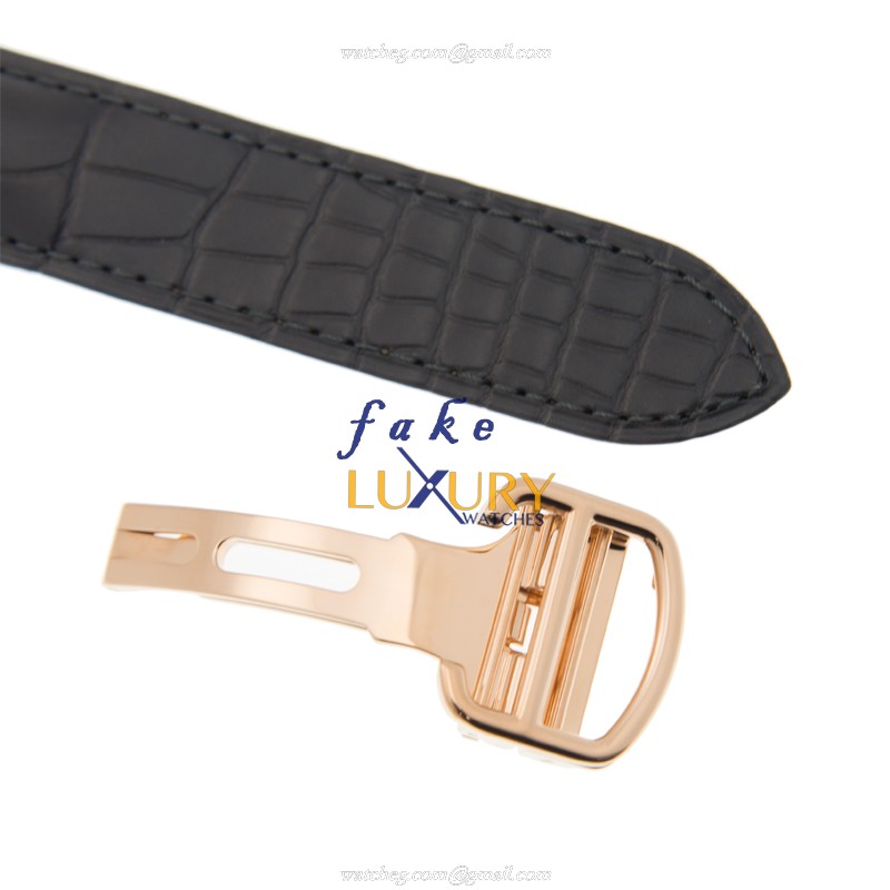 Cartier WGNM0004 DRIVE DE CARTIER Automatic 41mm 18kt Rose Gold Alligator Strap Black Dial Replica - Image 4