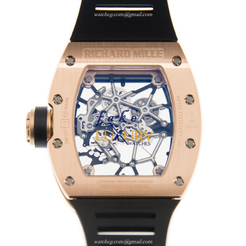 Richard Mille RM35 RG AMERICAS - Replica Watch - Automatic - 18kt Rose Gold - Rubber Strap - Image 3