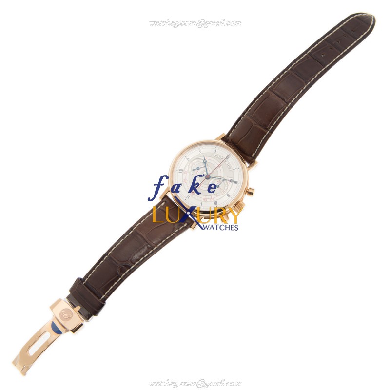 Breguet 5247BR/12/9V6 Replica Watch With Manual Wind Movement, 18kt Rose Gold Case, Silver Dial - Image 2