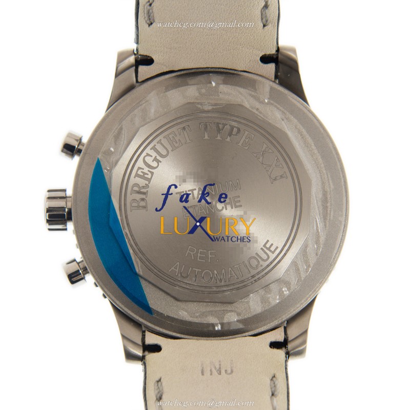 Breguet 3810TI/H2/3ZU TYPE XXI Replica Watch With Automatic Movement, Black Dial, Titanium Case - Image 3