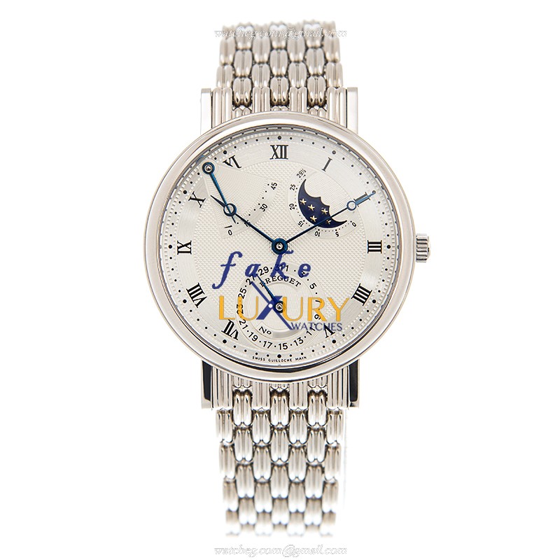 Breguet 3137BB/11/BAO Classic Automatic Replica Watch, 18kt White Gold Case, Silver Dial - Image 2