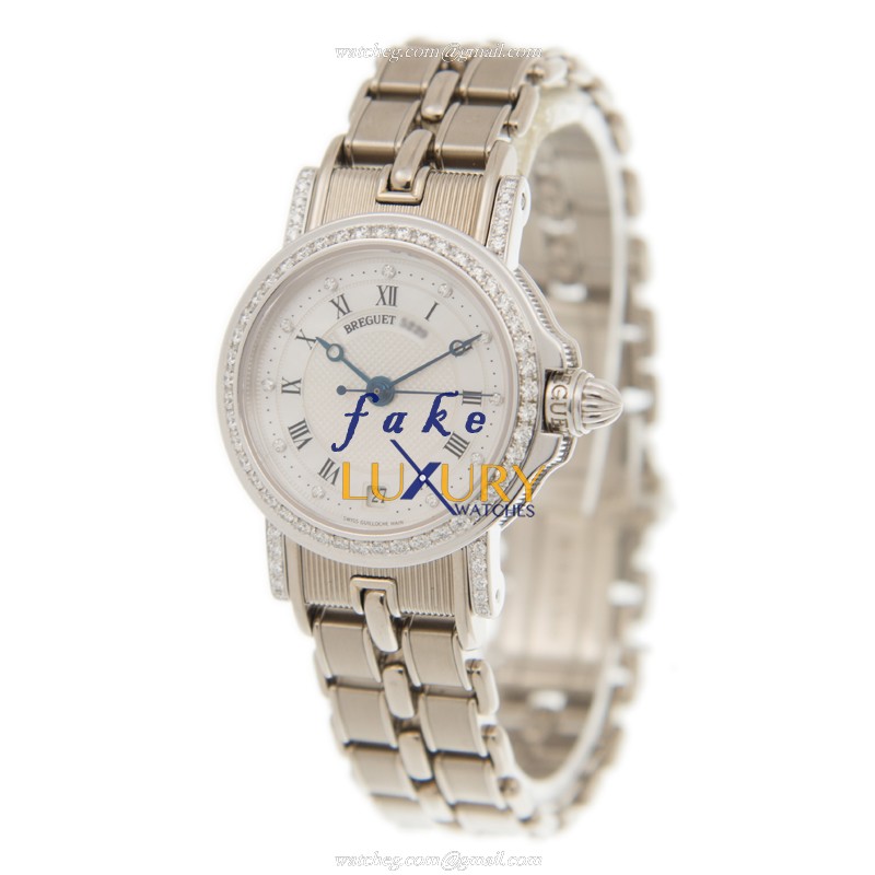 Breguet 8401BB/52/B40 DD00 Marine Automatic 18kt White Gold Diamond White Dial Replica Watch - Image 3