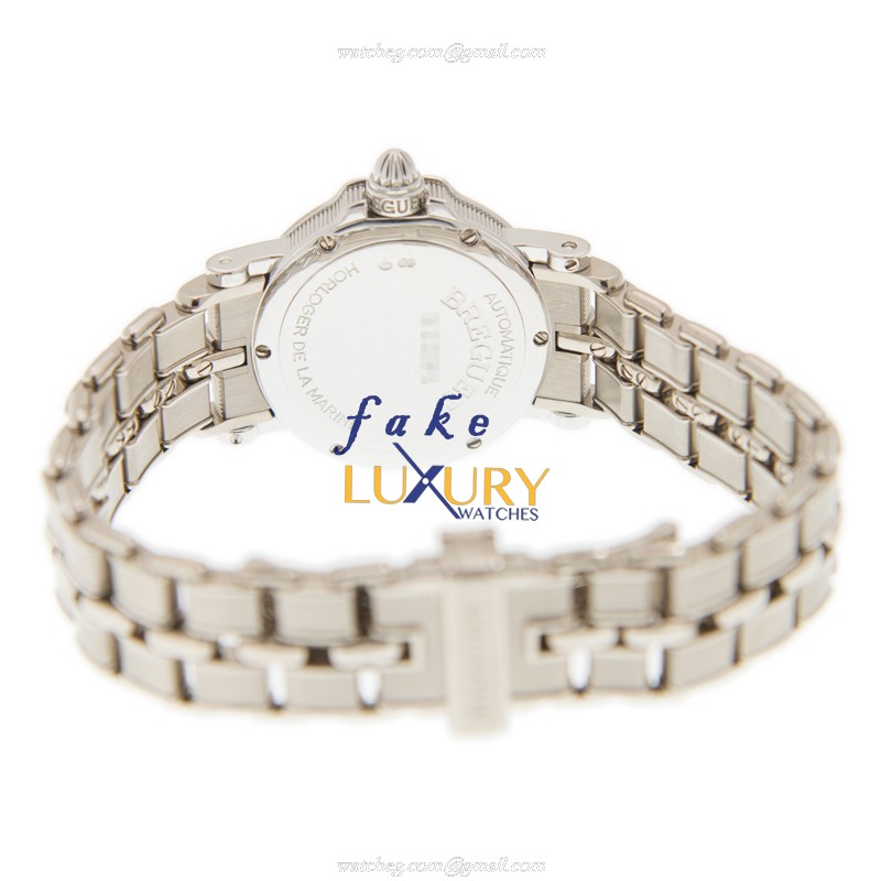 Breguet 8401BB/52/B40 DD00 Marine Automatic 18kt White Gold Diamond White Dial Replica Watch - Image 4