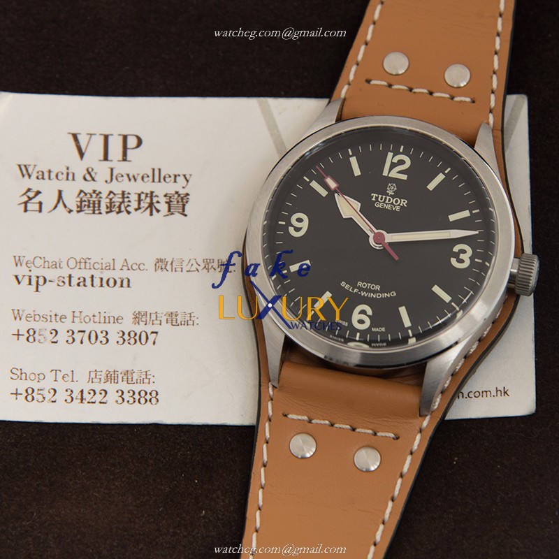 Tudor 79910-LS | Automatic | Steel | Black Dial | Brown Leather | Replica Watch - Image 5