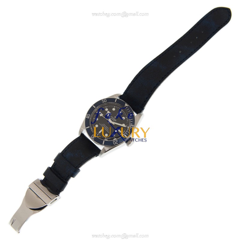 Tudor Heritage Ranger 79230B-LS Automatic Steel Case Black Dial Leather Strap Replica Watch - Image 2