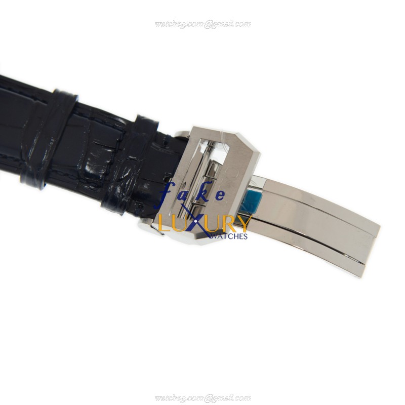 IWC IW371217 Portuguese Manual Wind Replica Watch, Blue Dial, Steel Case, Alligator Strap - Image 4