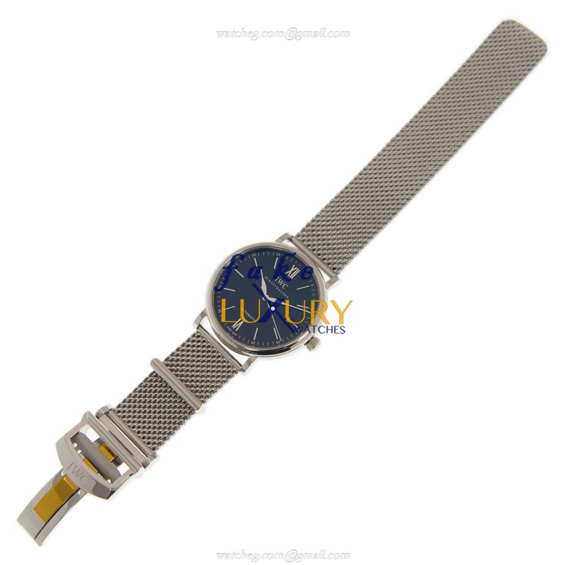 IWC IW356508 Portofino Replica Watch, Black Dial, Steel Case, Automatic Movement, Silver Bracelet - Image 2