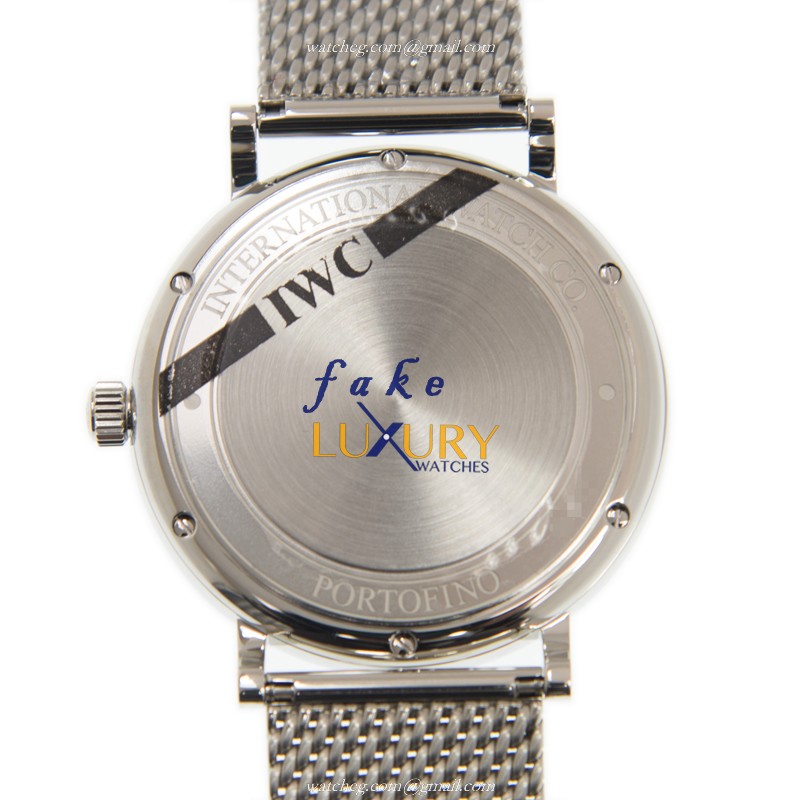 IWC IW356508 Portofino Replica Watch, Black Dial, Steel Case, Automatic Movement, Silver Bracelet - Image 3