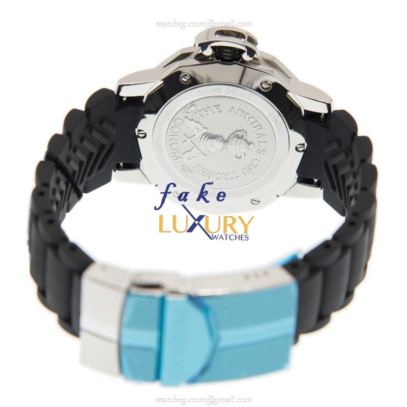 Corum ADMIRALS CUP A082/03499 Automatic Stainless Steel Silver Dial Rubber Strap Replica Watch - Image 4
