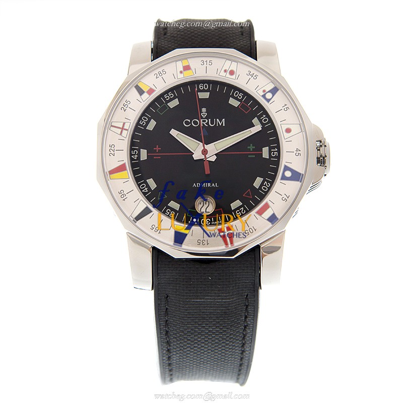 Corum Admirals Cup Automatic Stainless Steel A082/03554 Silver Dial Rubber Strap Replica Watch - Image 2