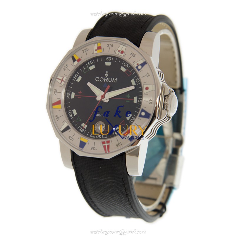 Corum Admirals Cup Automatic Stainless Steel A082/03554 Silver Dial Rubber Strap Replica Watch - Image 3