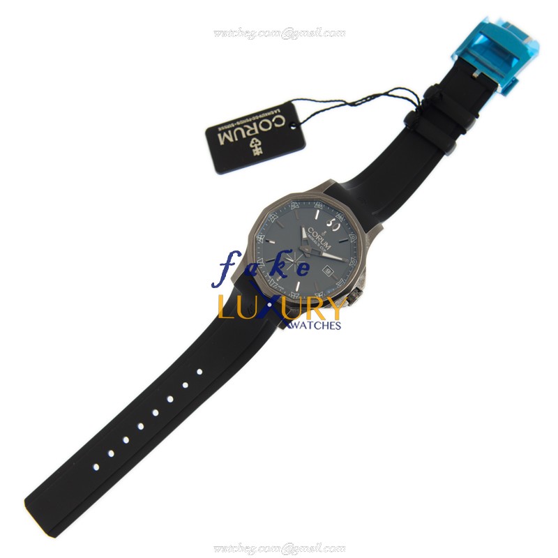 Corum Admirals Cup A395/03577 Replica Watch, Automatic Movement, Black Dial, Rubber Strap - Image 2