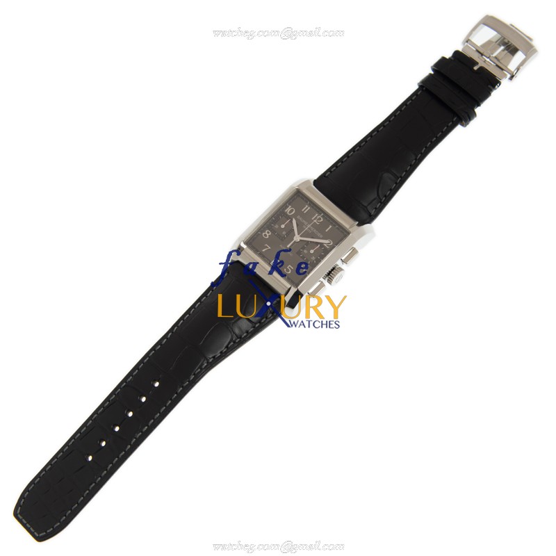 Baume & Mercier Hampton M0A10030 Automatic Steel Gray Dial Alligator Strap Replica Watch - Image 2