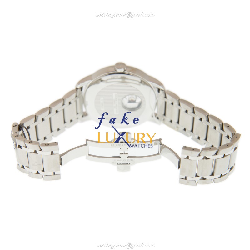 Baume & Mercier M0A08833 Replica Watch, Automatic Movement, White Dial, Steel Strap - Image 5