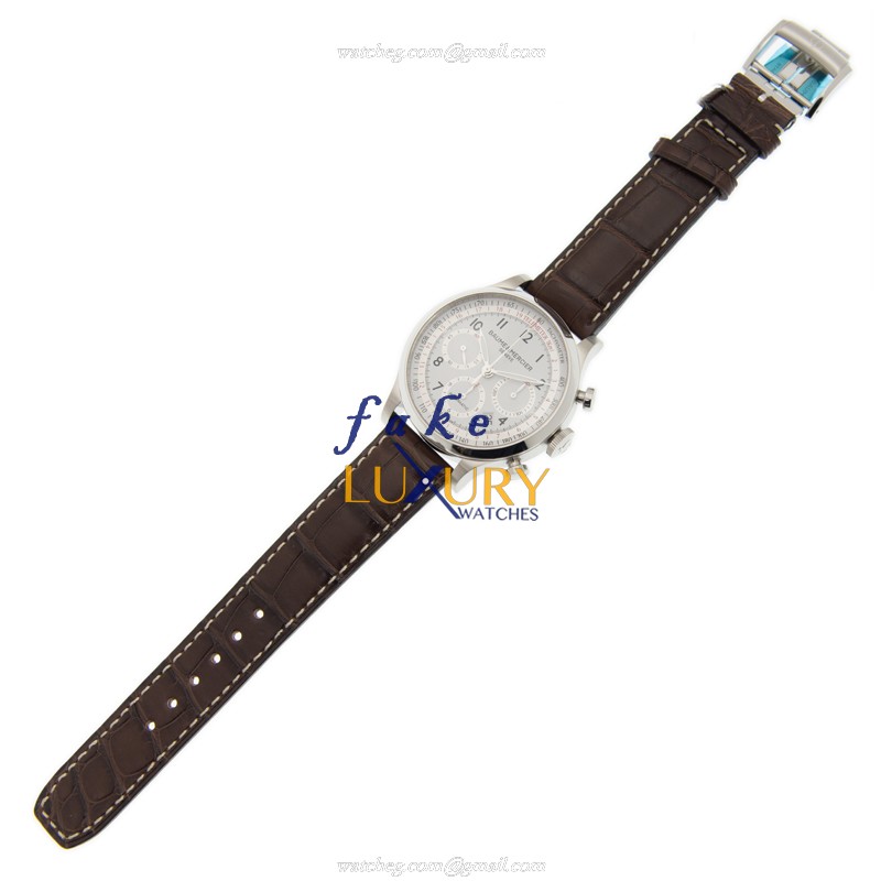 Baume & Mercier M0A10041 Capeland Manual Wind White Dial Alligator Strap Replica Watch - Image 2