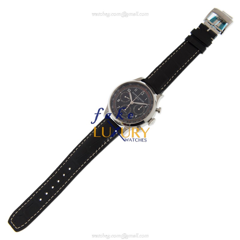 Baume & Mercier M0A10042 Capeland Replica Watch, Automatic, Black Dial, Steel Case - Image 2