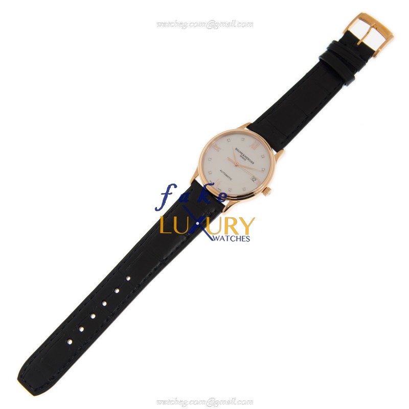 Baume & Mercier CLASSIMA M0A10077 - Replica Watch - Automatic - 18kt Rose Gold - White Mother of - Image 2
