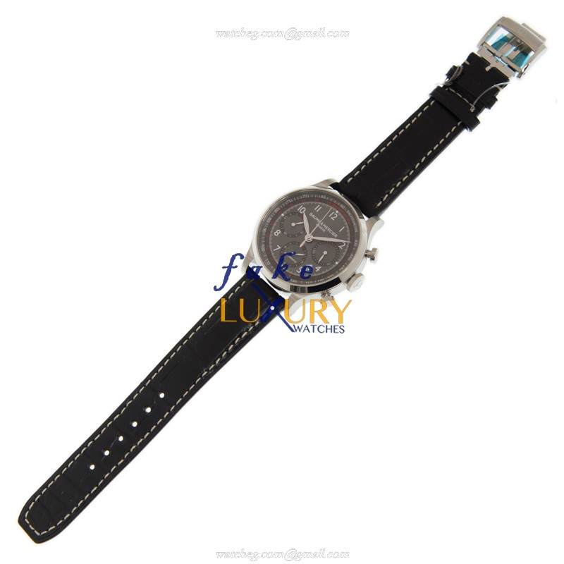 Baume & Mercier M0A10044 Capeland Replica Watch, Black Dial, Manual Wind, Alligator Strap - Image 2