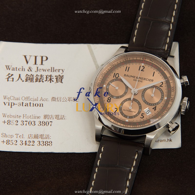 Baume & Mercier M0A10045 Capeland Automatic Brown Dial Steel Replica Watch - Image 5