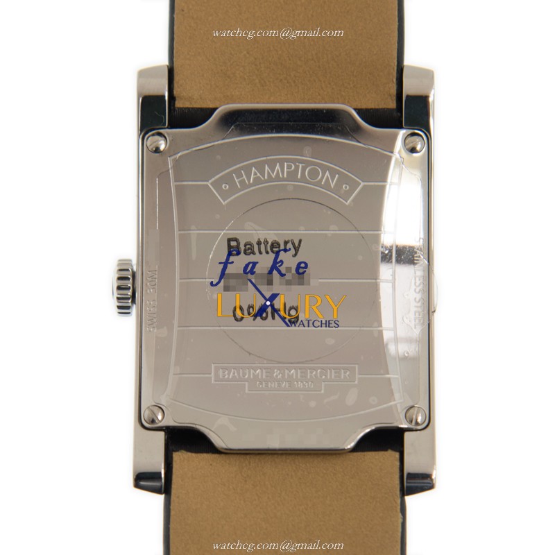 Baume & Mercier M0A10022 Hampton Replica Watch Quartz Stainless Steel Diamonds Black Dial Satin - Image 3