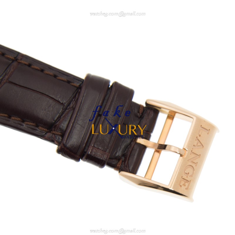 A Lange & Sohne 402.032F 1815 Chronograph Automatic 18kt Rose Gold Alligator Brown | 402.032F - Image 4