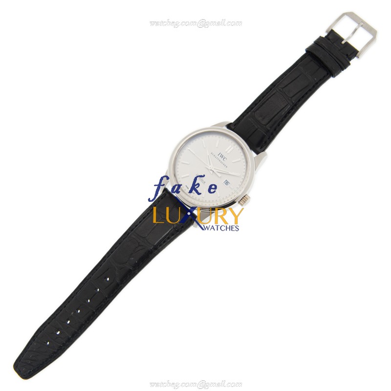 IWC Portuguese IW544505 Manual Wind 950 Platinum White Dial Black Alligator Replica Watch - Image 2