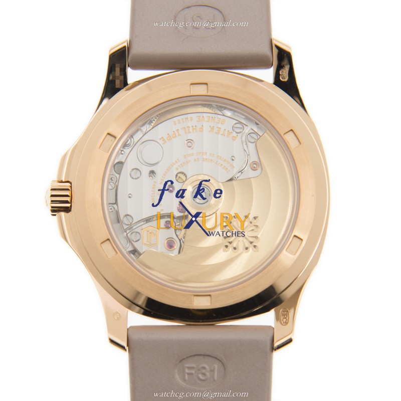 Patek Philippe 5072R-001 Aquanaut Replica Watch, Automatic, Gray Mother of Pearl Dial, 18kt Rose - Image 3
