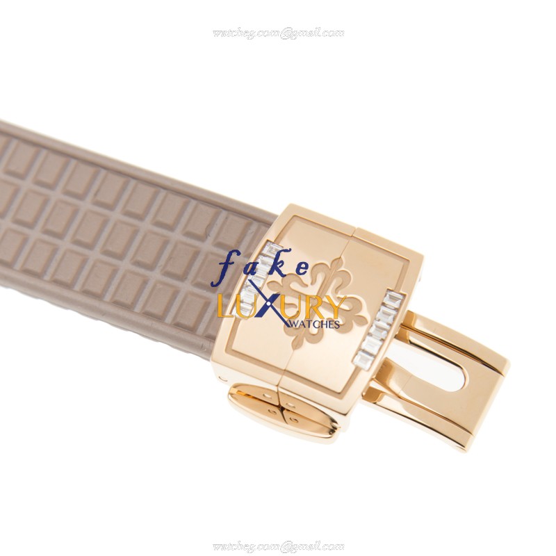 Patek Philippe 5072R-001 Aquanaut Replica Watch, Automatic, Gray Mother of Pearl Dial, 18kt Rose - Image 4
