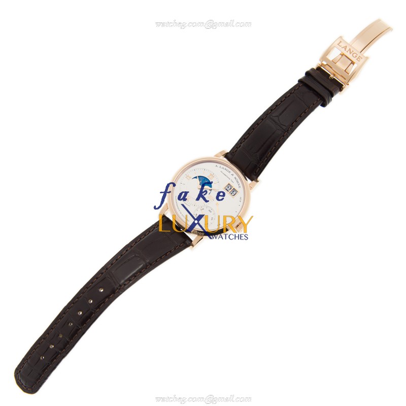 A Lange & Sohne 139.032F Replica Watch with a White Dial in a Rose Gold Case - Image 2