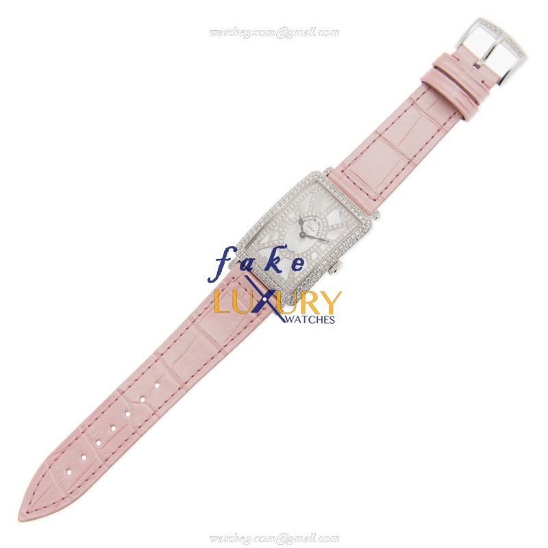 Franck Muller 952 QZ SNR D CD OG LONG ISLAND Quartz 18kt White Gold & Diamond Replica Watch, Pink - Image 2