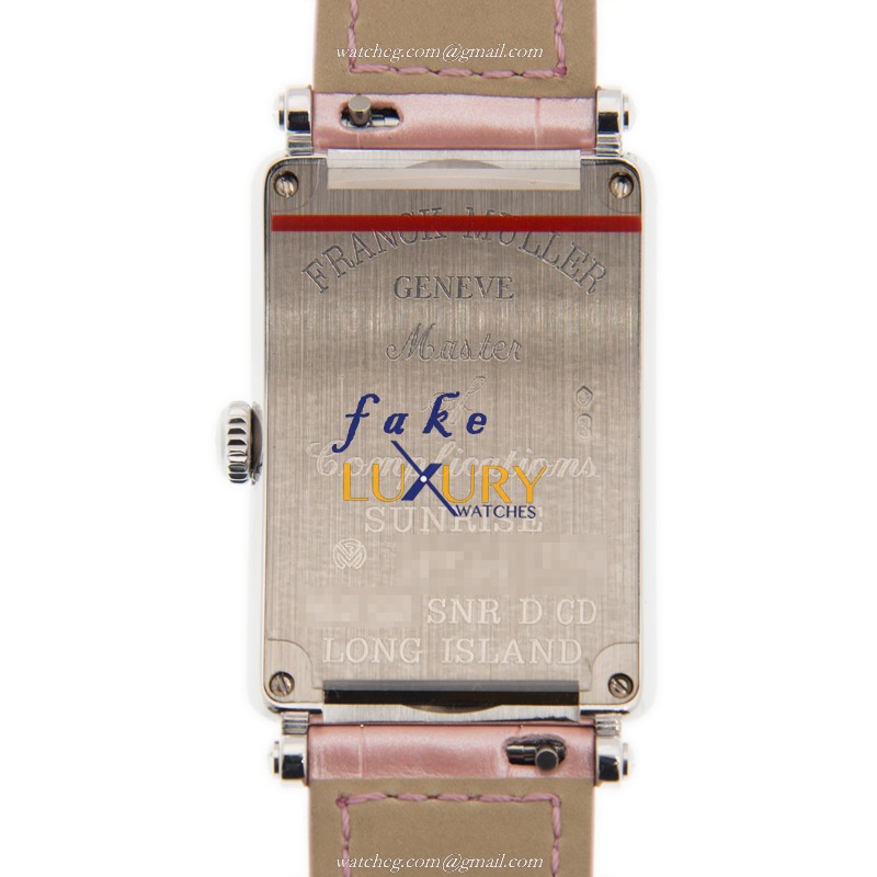 Franck Muller 952 QZ SNR D CD OG LONG ISLAND Quartz 18kt White Gold & Diamond Replica Watch, Pink - Image 3