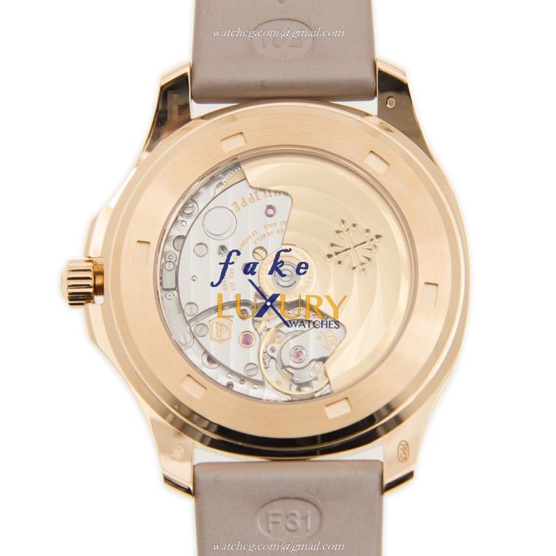 Patek Philippe 5062/450R-001 Aquanaut Automatic 18kt Rose Gold & Diamonds Rubber Strap Replica Watch - Image 3