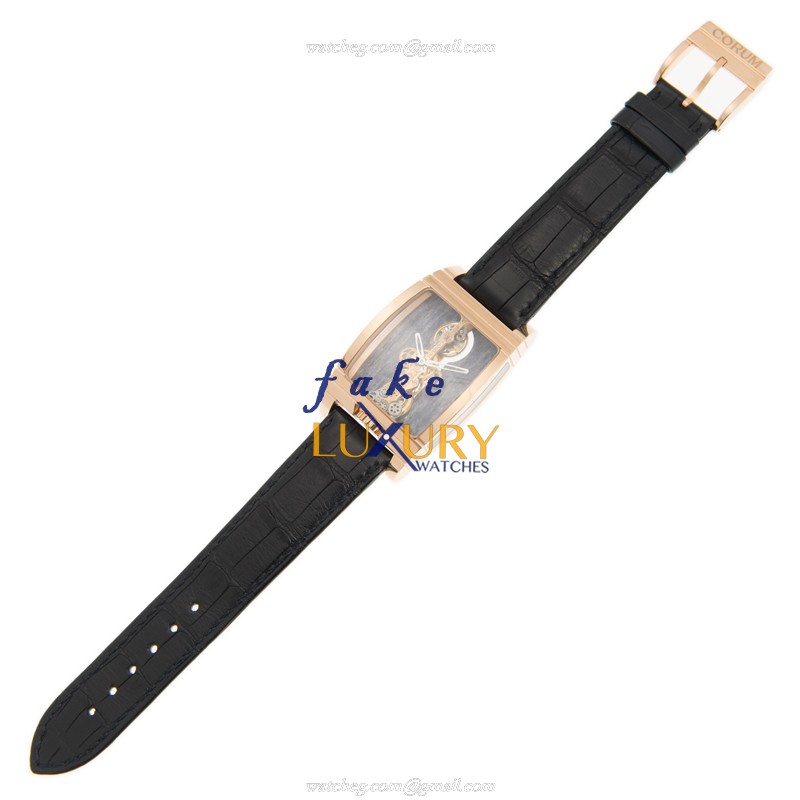 213.100.55-0001 PG01 - Corum Bridge Replica Watch - Manual Wind - Gray Dial - 18kt Rose Gold - Image 2