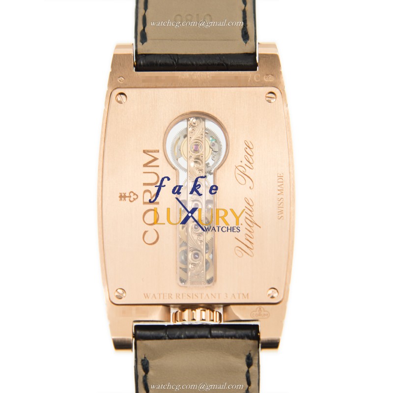 213.100.55-0001 PG01 - Corum Bridge Replica Watch - Manual Wind - Gray Dial - 18kt Rose Gold - Image 3