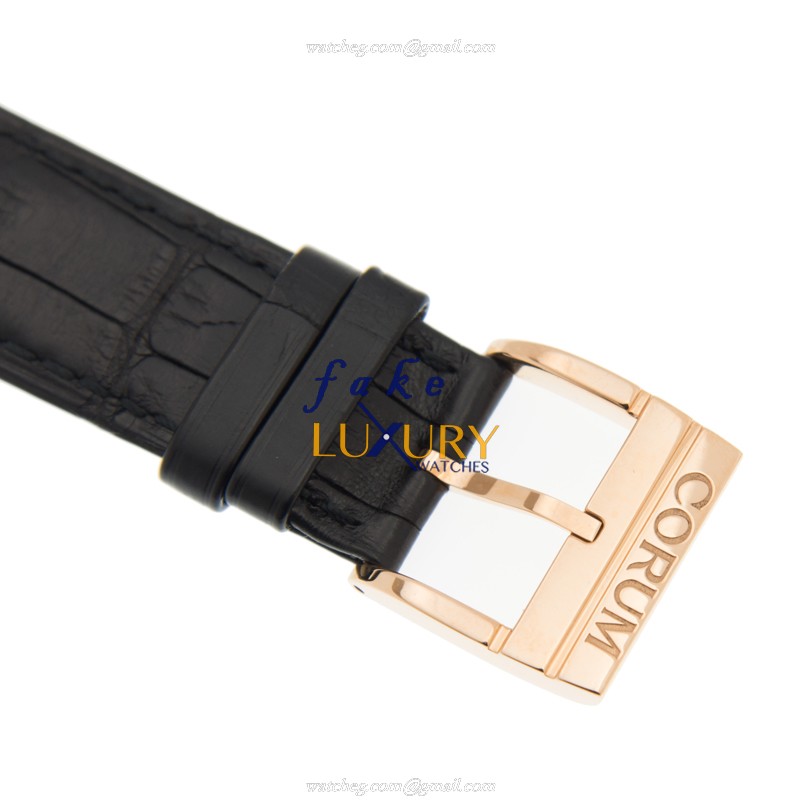 213.100.55-0001 PG01 - Corum Bridge Replica Watch - Manual Wind - Gray Dial - 18kt Rose Gold - Image 4