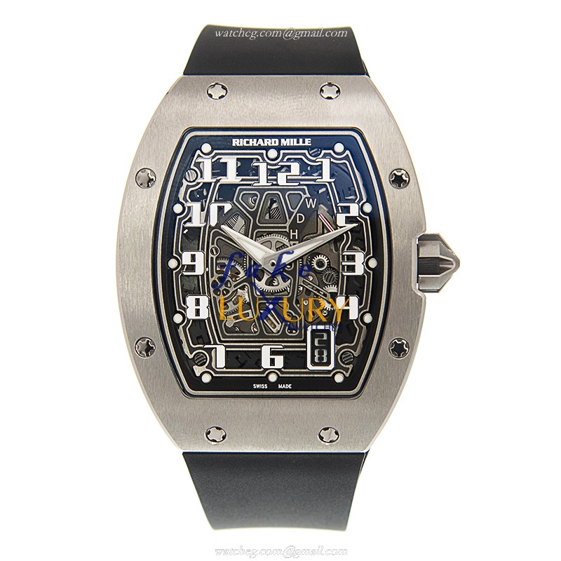Richard Mille RM67-01 Extra Flat Automatic Titanium Black Dial Rubber Strap Replica Watch - Image 2
