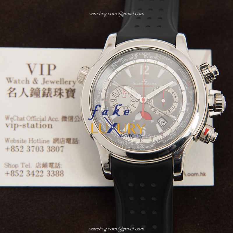 Jaeger-Lecoultre Q1766440 Replica Watch, Auto, 41.5mm Pt Case, Gray Dial, Rubber Strap - Image 5