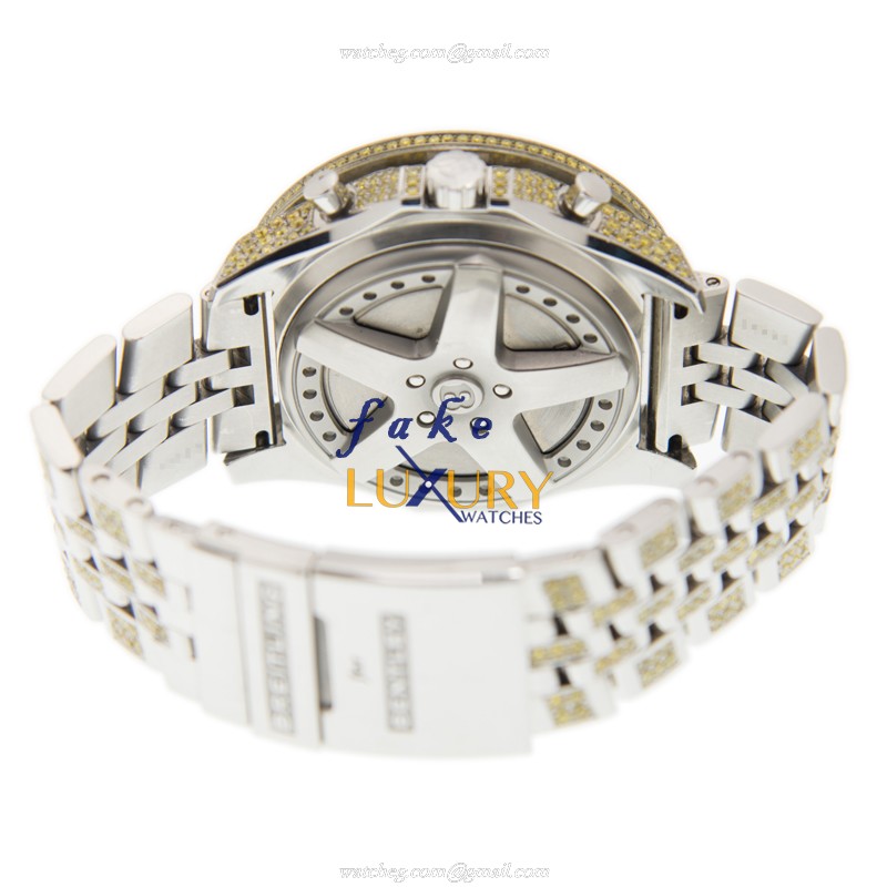 Breitling Bentley NGBK_DIASTRAP Replica Watch, Automatic Gray Dial, Steel & Diamond Case - Image 4