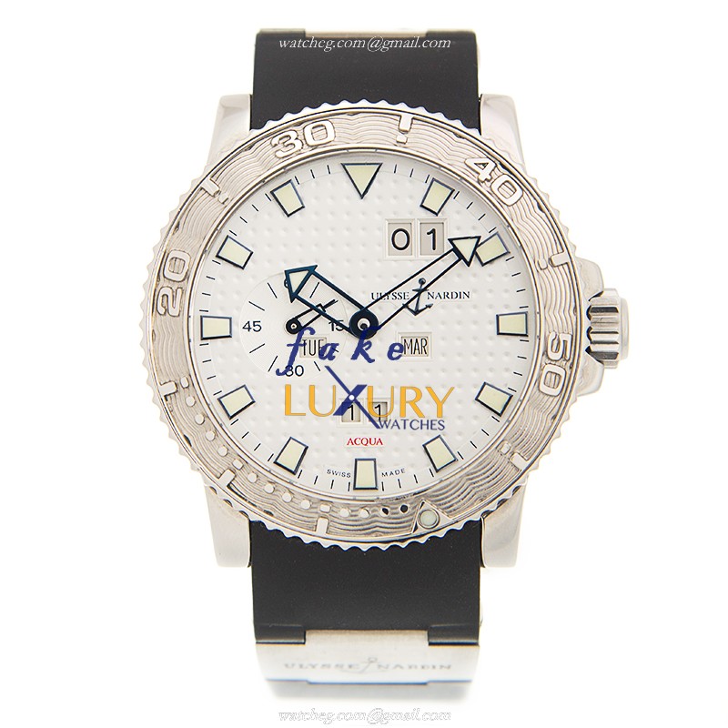 333-88-3 - Ulysse Nardin Replica Watch Automatic Silver Dial Black Rubber Strap - Image 2