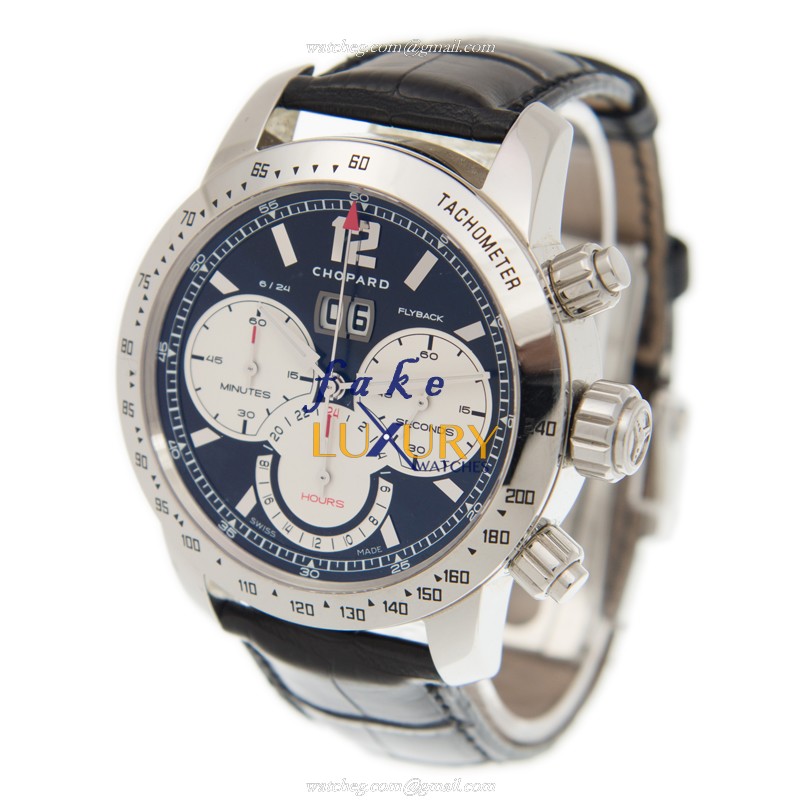 Chopard CHOPARD TACHOMETER AUTO Stainless Steel Case Black Dial Leather Strap Replica Watch, Model - Image 3