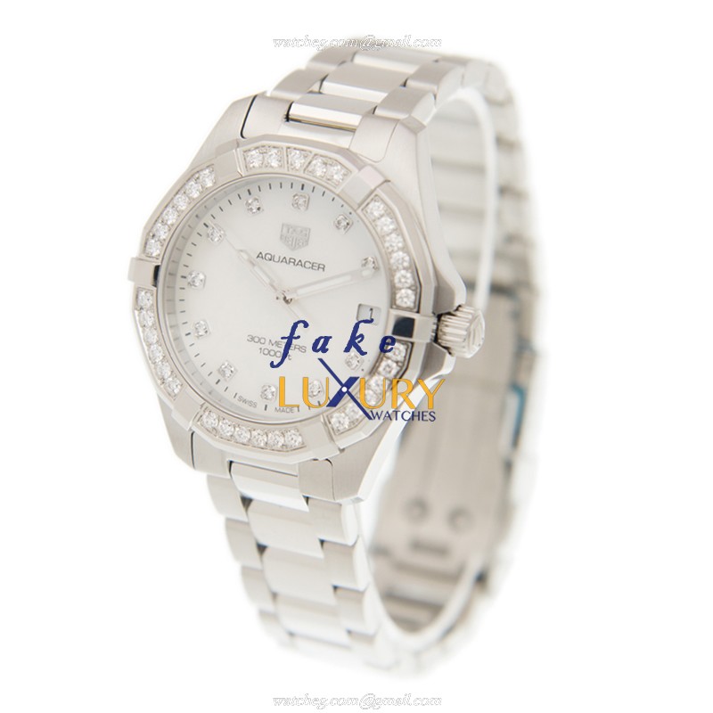 Tag Heuer Aquaracer WBD1315-BA0740 Quartz White Dial Stainless Steel Replica Watch - Image 3