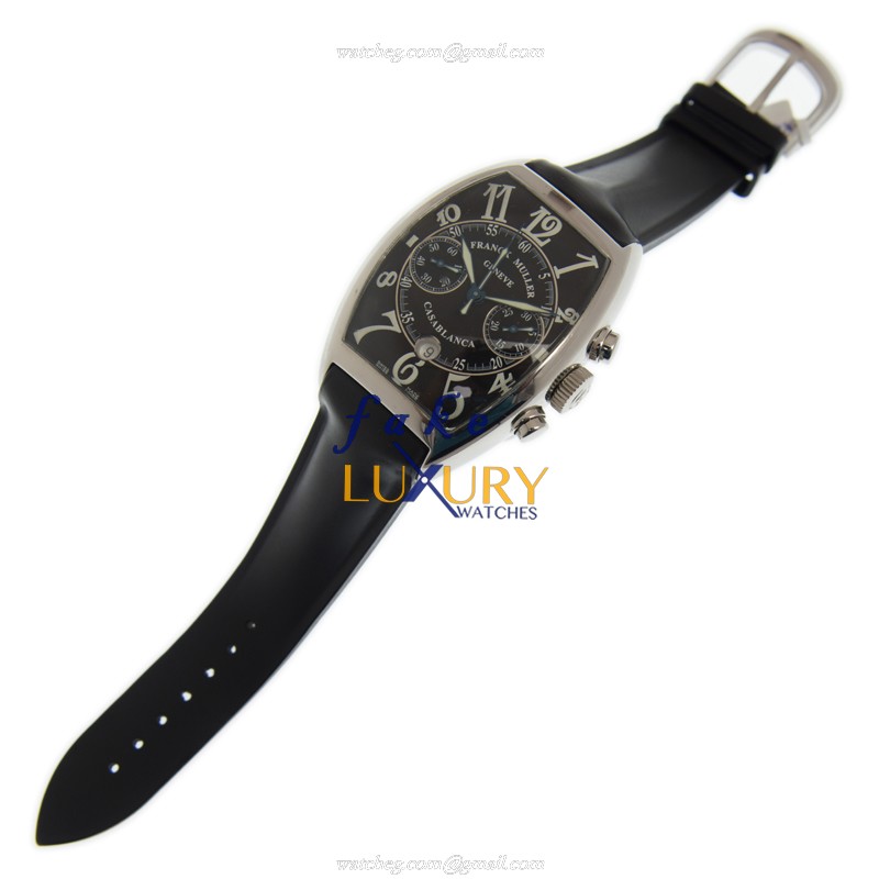 Franck Muller 8885 C CC DT AC Replica Watch Automatic Movement Black Dial Steel Case Rubber Strap - Image 2