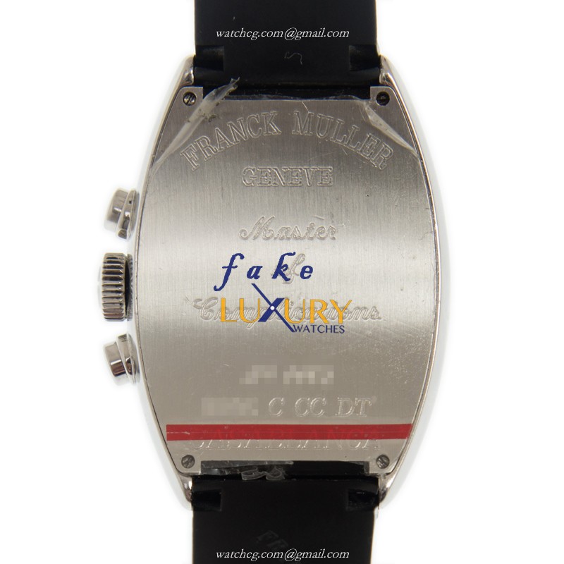 Franck Muller 8885 C CC DT AC Replica Watch Automatic Movement Black Dial Steel Case Rubber Strap - Image 3