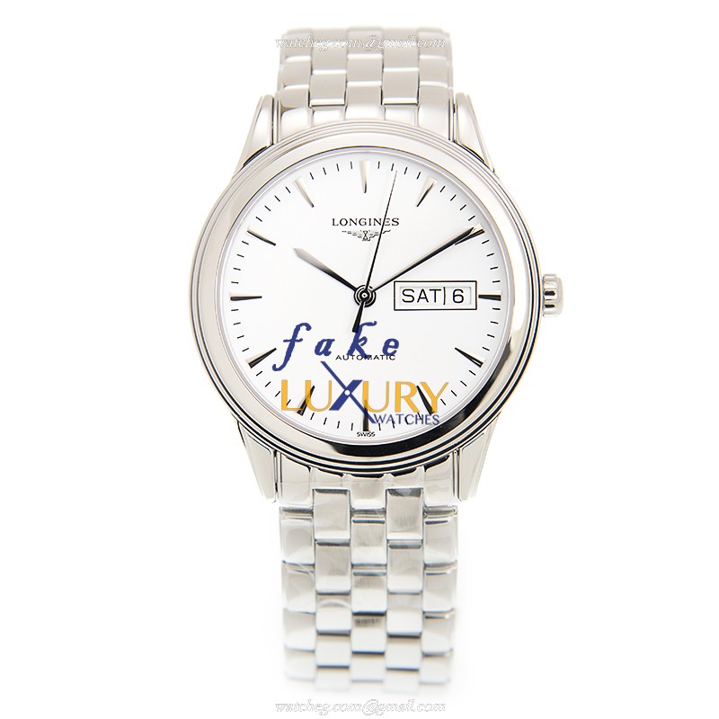 Longines L4.899.4.12.6 Flagship Replica Watch Automatic Movement 38.5mm White Dial Sapphire Crystal - Image 2