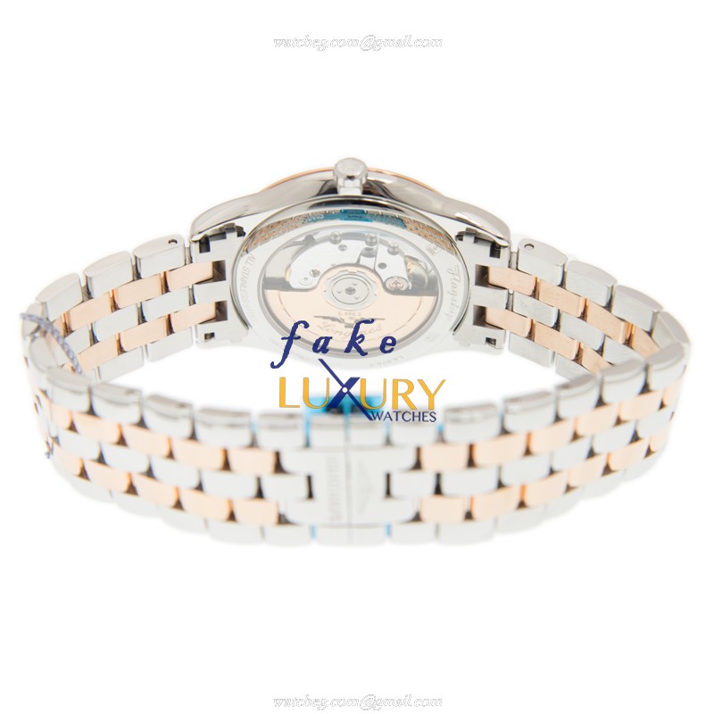 Longines L4.874.3.92.7 FLAGSHIP Replica Watch, Automatic, White Dial, Rose Gold & Steel - Image 4