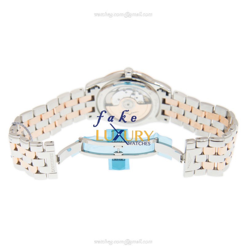 Longines L4.874.3.92.7 FLAGSHIP Replica Watch, Automatic, White Dial, Rose Gold & Steel - Image 5