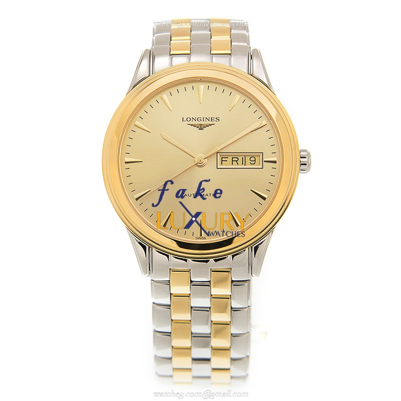 Longines L4.899.3.32.7 Flagship Replica Watch Automatic Movement 18kt Gold Steel Two Tone Strap - Image 2