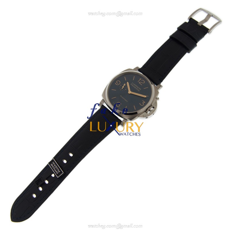 Panerai PAM00729 Luminor Replica Watch, Automatic, Blue Dial, PVD Titanium Case, 45mm - Image 2