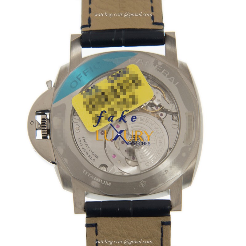 Panerai PAM00729 Luminor Replica Watch, Automatic, Blue Dial, PVD Titanium Case, 45mm - Image 3